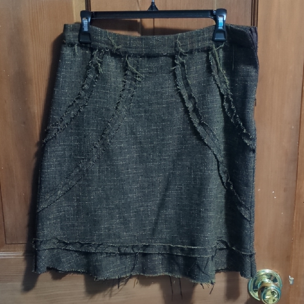 Necessary Objects Tweed A-Line Skirt Medium